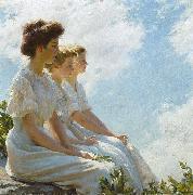 Charles Courtney Curran On the Heights oil painting